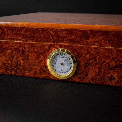 BURL HUMIDOR 25 COUNT