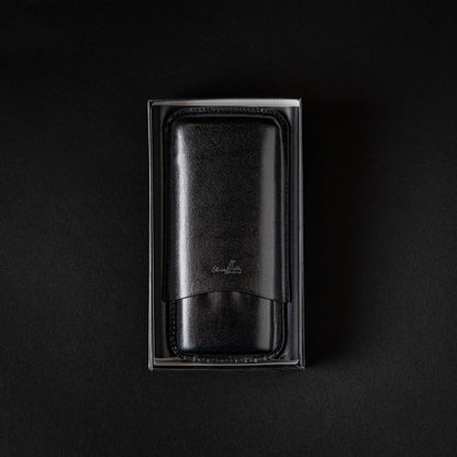 THOMAS HINDS 3 CIGAR TORO CASE BLACK