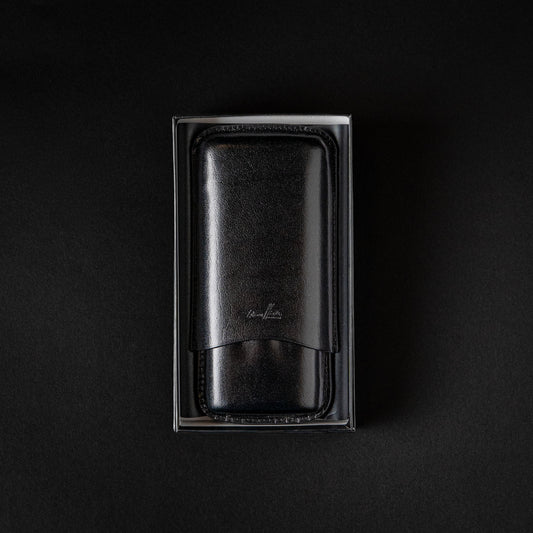 THOMAS HINDS 3 CIGAR TORO CASE BLACK