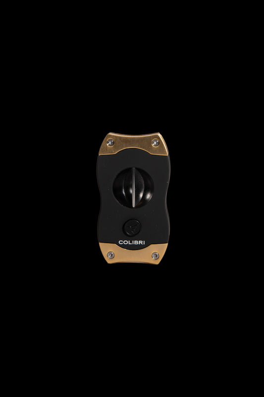 COLIBRI V-CUT CIGAR CUTTER - BLACK + GOLD